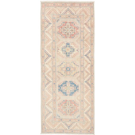 Tappeto Kazak Afghanistan bianco giallo 81x201