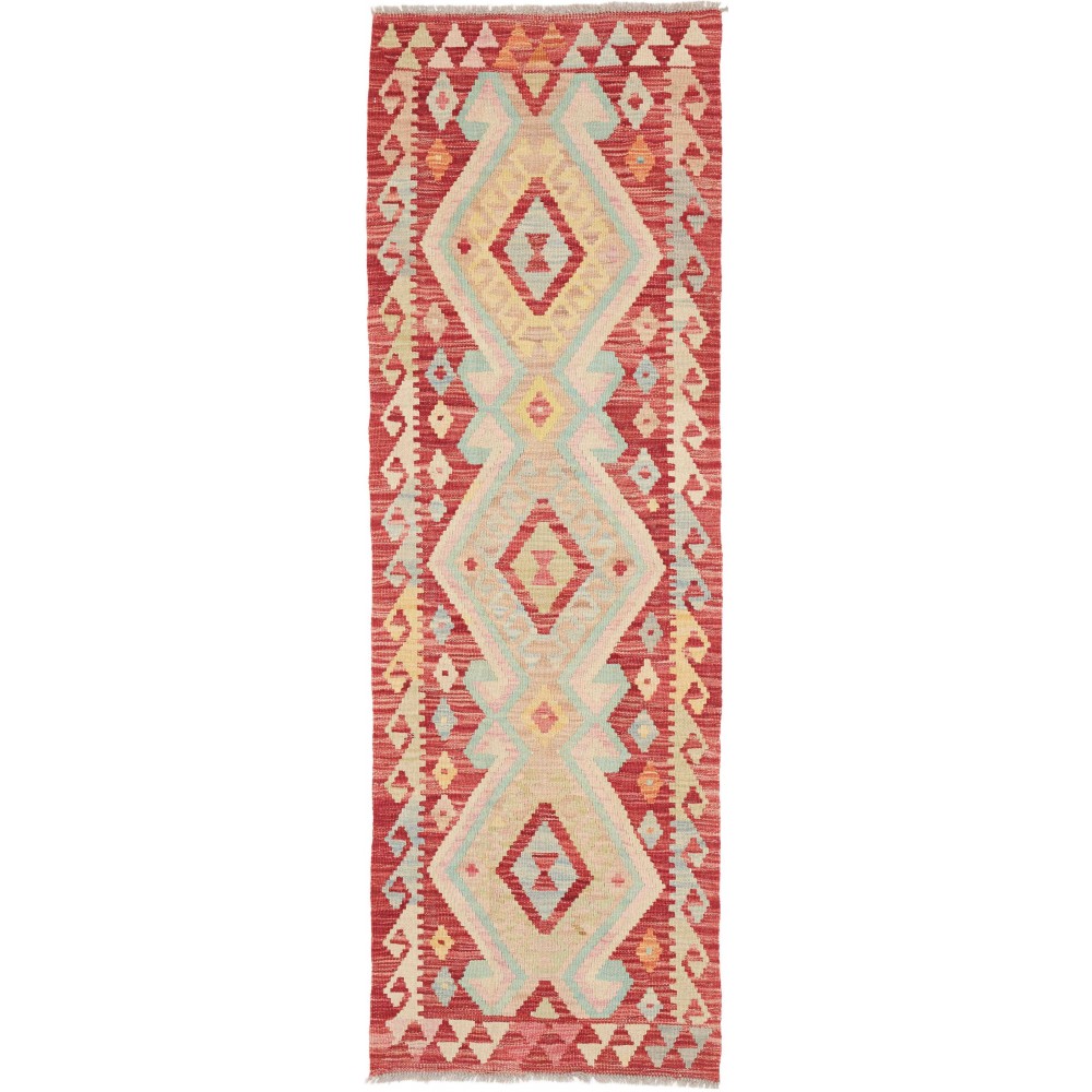 Tappeto Kilim Afghanistan marrone giallo 62x195