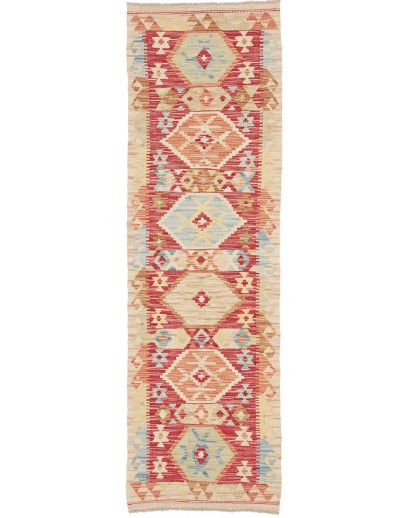 Tappeto Kilim Afghanistan marrone giallo 60x197