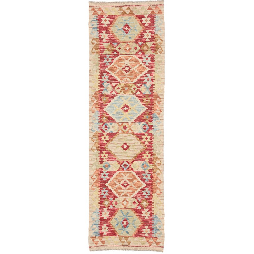 Tappeto Kilim Afghanistan marrone giallo 60x197