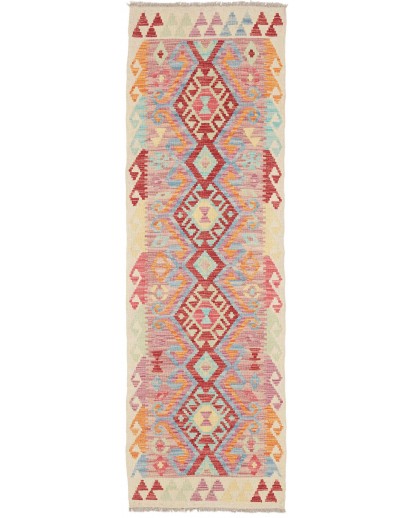 Tappeto Kilim Afghanistan marrone rosso 62x194
