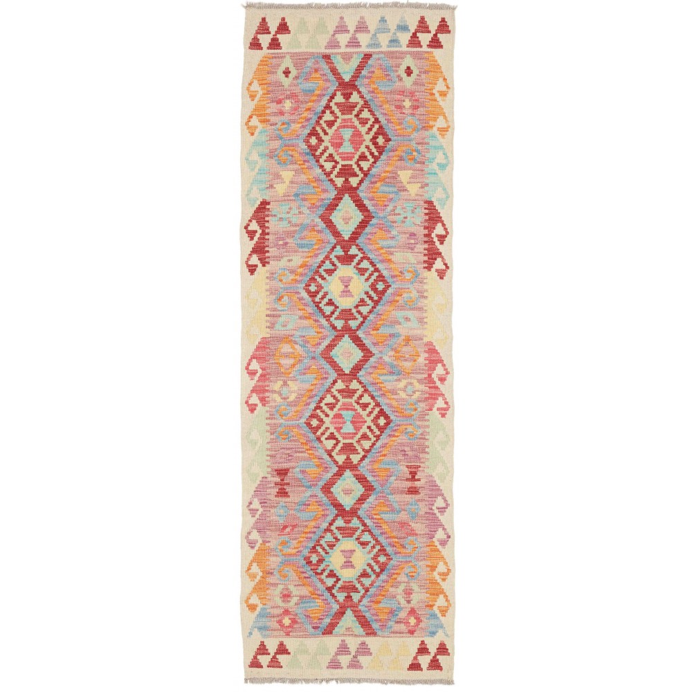 Tappeto Kilim Afghanistan marrone rosso 62x194