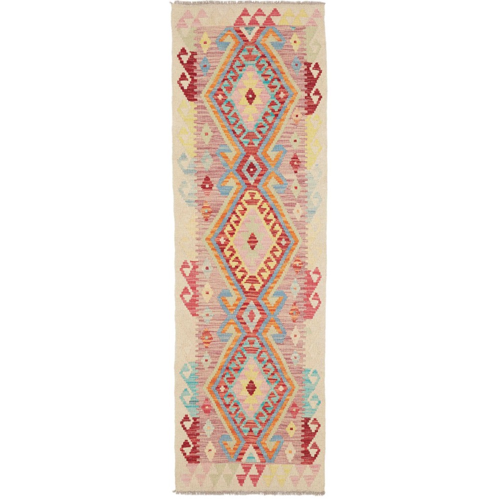 Tappeto Kilim Afghanistan marrone rosso 61x197