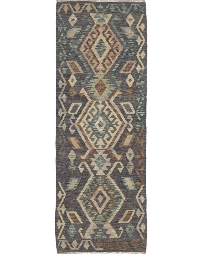 Tappeto Kilim Afghanistan azzurro 70x195