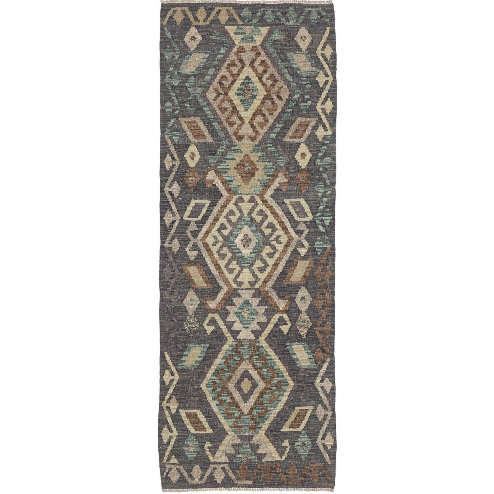 Tappeto Kilim Afghanistan azzurro 70x195