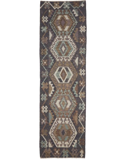 Tappeto Kilim Afghanistan azzurro beige 85x286