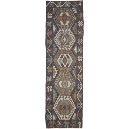 Tappeto Kilim Afghanistan azzurro beige 85x286
