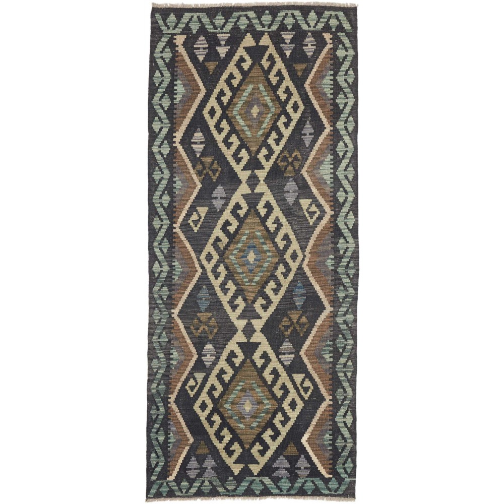 Tappeto Kilim Afghanistan grigio 86x199