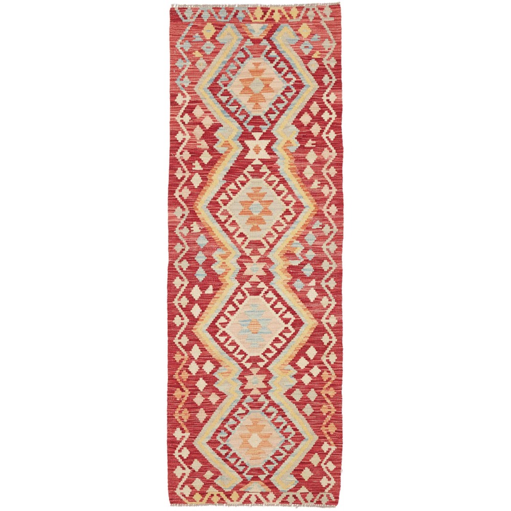Tappeto Kilim Afghanistan marrone rosso 62x187