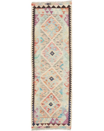 Tappeto Kilim Afghanistan beige bianco 62x193
