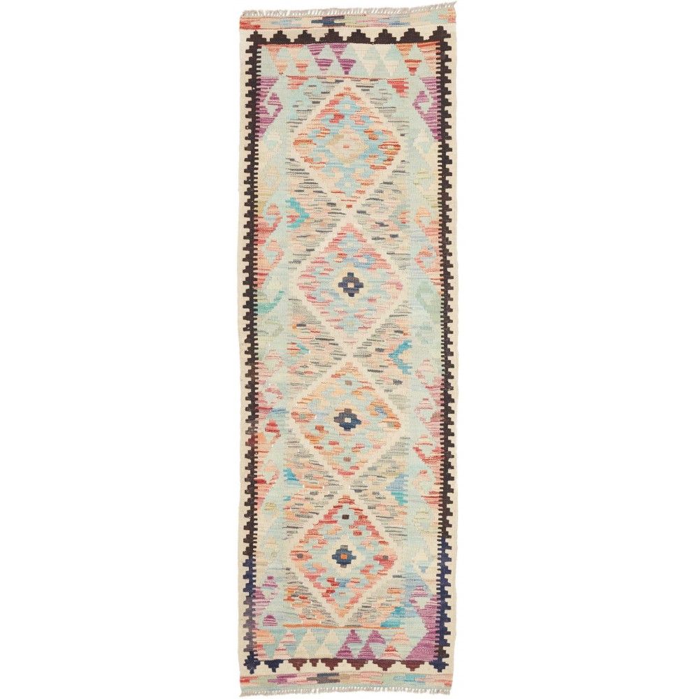 Tappeto Kilim Afghanistan beige bianco 62x193