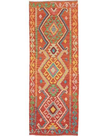 Tappeto Kilim Afghanistan rosso marrone 69x193