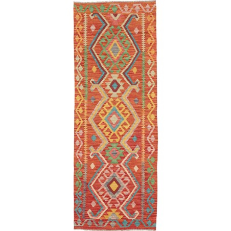 Tappeto Kilim Afghanistan rosso marrone 69x193