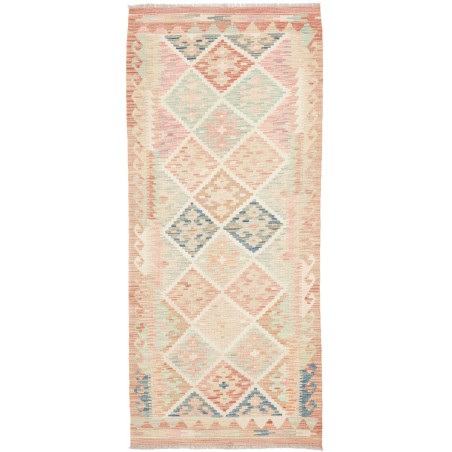 Tappeto Kilim Afghanistan giallo azzurro 86x198