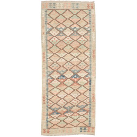 Tappeto Kilim Afghanistan marrone bianco 84x200