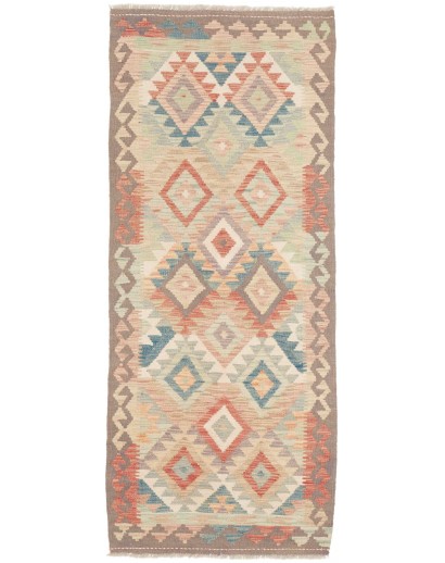 Tappeto Kilim Afghanistan marrone bianco 80x194