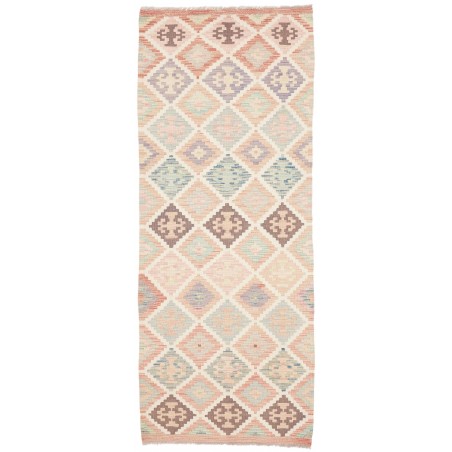 Tappeto Kilim Afghanistan bianco marrone 81x200