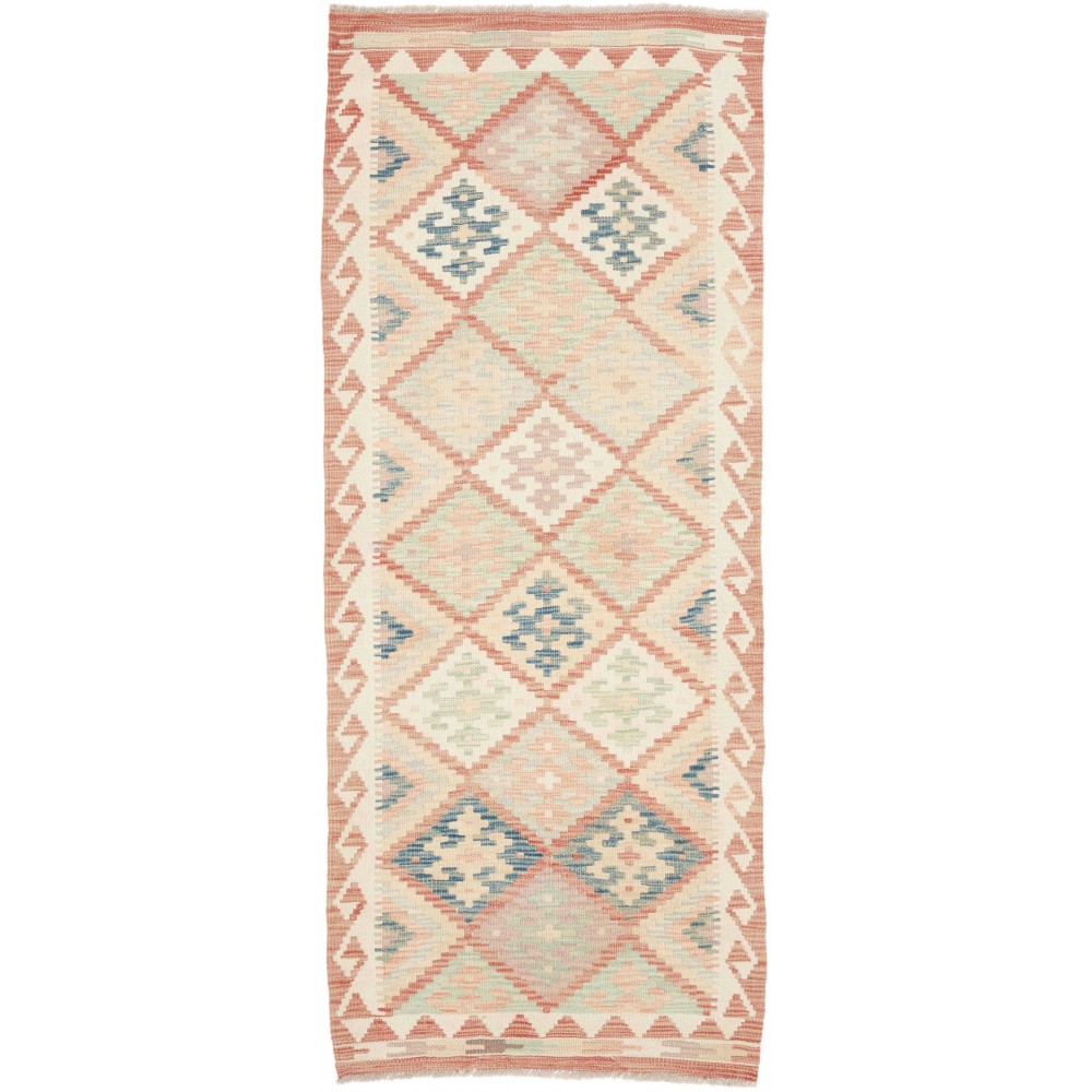 Tappeto Kilim Afghanistan giallo rosso 81x201