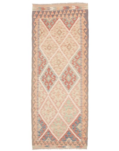 Tappeto Kilim Afghanistan marrone bianco 80x204