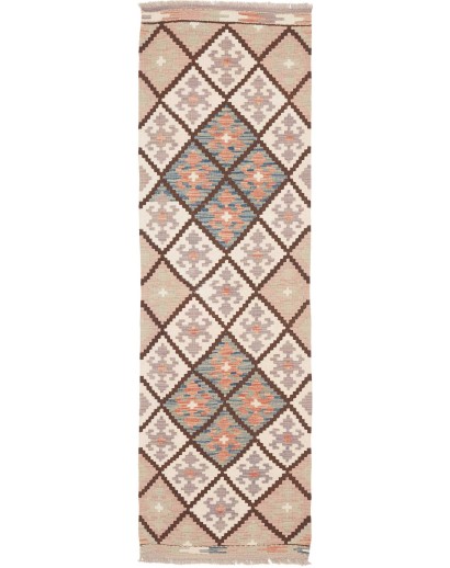 Tappeto Kilim Afghanistan beige verde 61x200