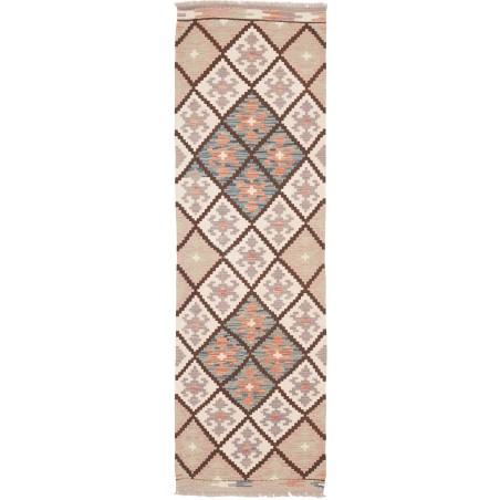 Tappeto Kilim Afghanistan beige verde 61x200