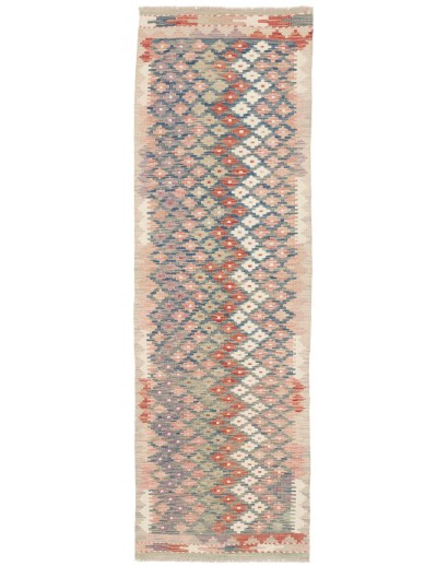Tappeto Kilim Afghanistan marrone azzurro 60x193