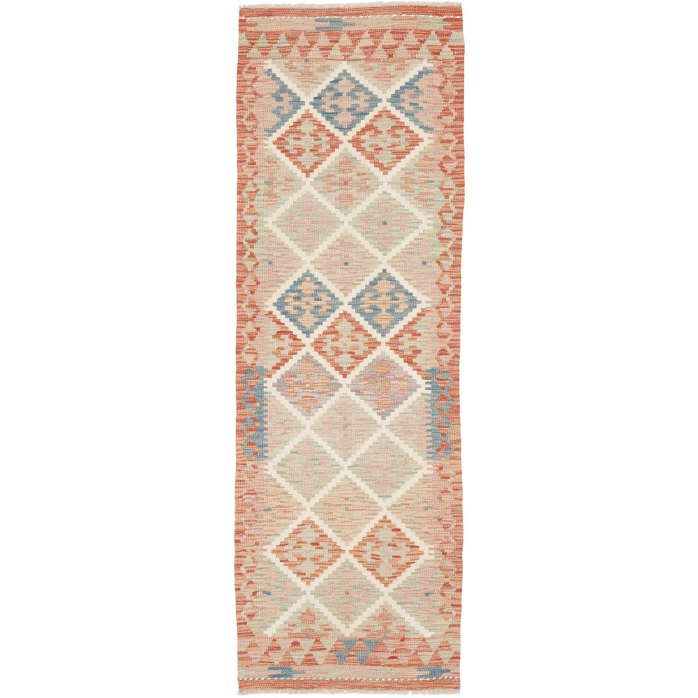 Tappeto Kilim Afghanistan marrone bianco 62x194