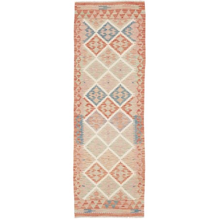Tappeto Kilim Afghanistan marrone bianco 62x194