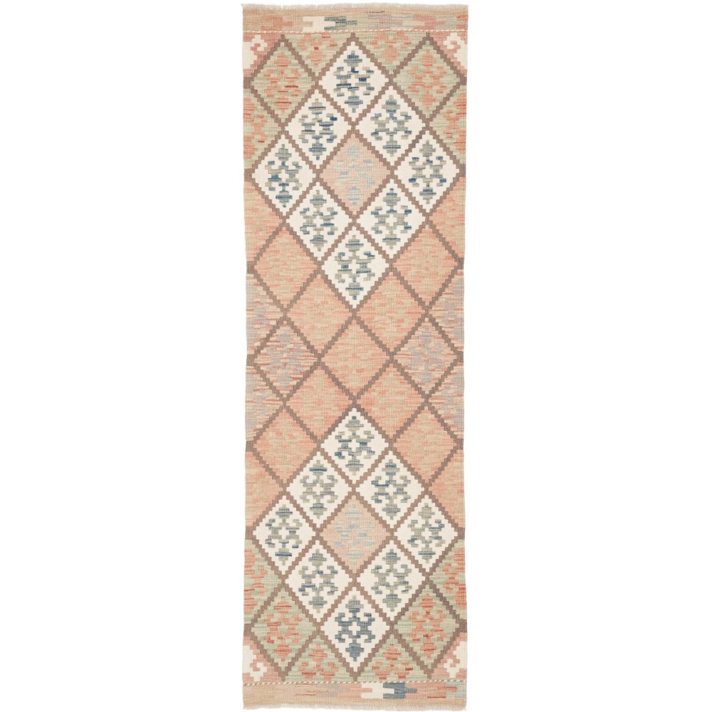 Tappeto Kilim Afghanistan marrone bianco 61x198