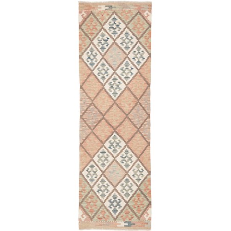 Tappeto Kilim Afghanistan marrone bianco 61x198