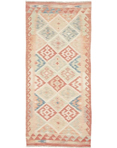 Tappeto Kilim Afghanistan giallo marrone 84x190