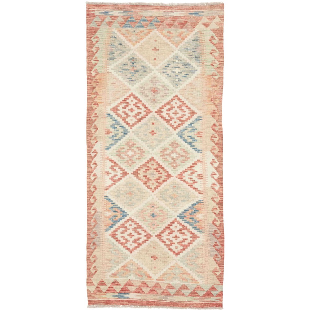 Tappeto Kilim Afghanistan giallo marrone 84x190