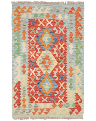 Tappeto Kilim Afghanistan beige arancione 82x132