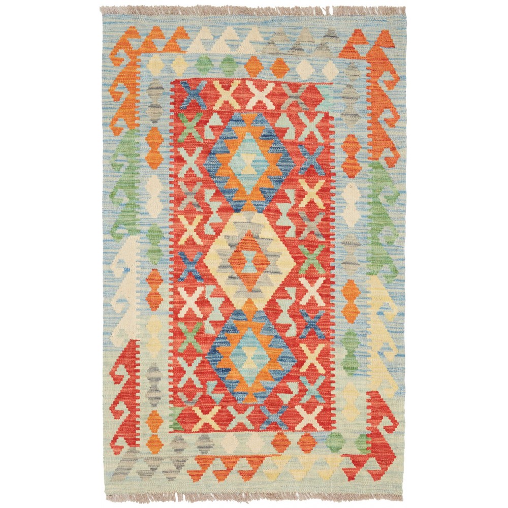 Tappeto Kilim Afghanistan beige arancione 82x132