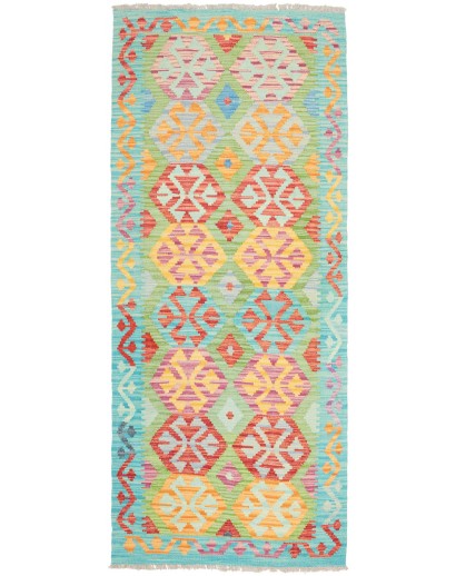 Tappeto Kilim Afghanistan beige arancione 84x199