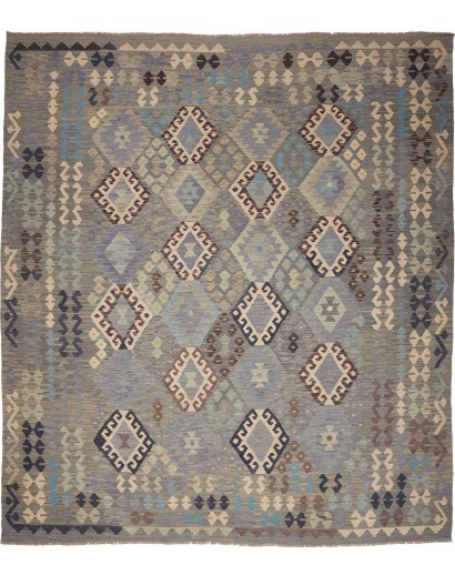 Tappeto Kilim Afghanistan bianco beige 257x288