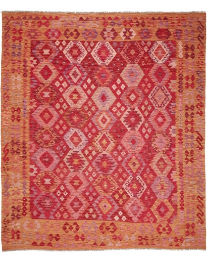 Tappeto Kilim Afghanistan rosso giallo 247x286