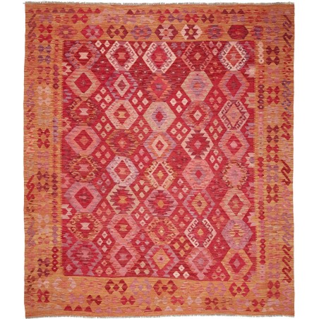 Tappeto Kilim Afghanistan rosso giallo 247x286