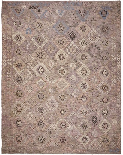 Tappeto Kilim Afghanistan marrone bianco 265x335