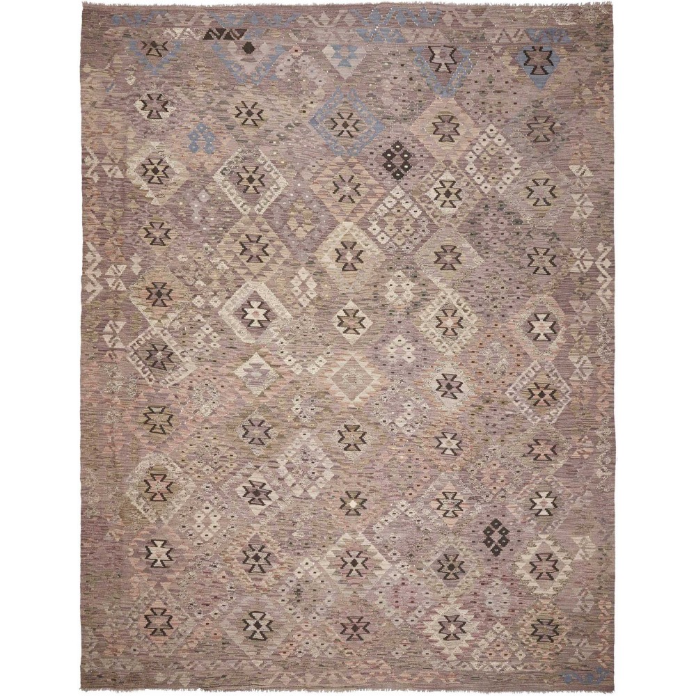 Tappeto Kilim Afghanistan marrone bianco 265x335