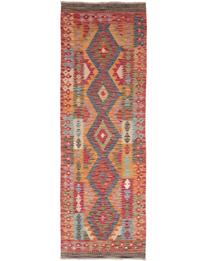 Tappeto Kilim Afghanistan rosso 81x247