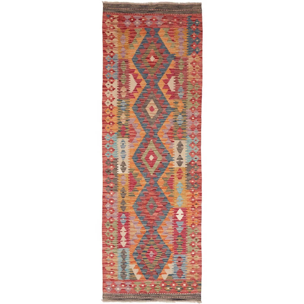 Tappeto Kilim Afghanistan rosso 81x247