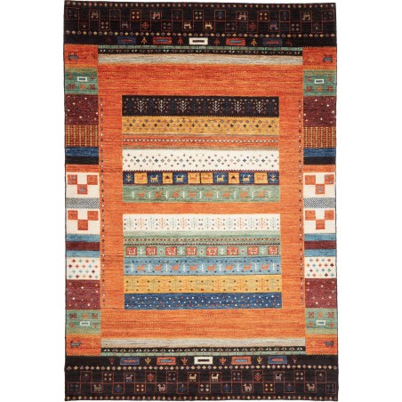 Tappeto Royal Gabbeh Pakistan arancione bianco 157x216