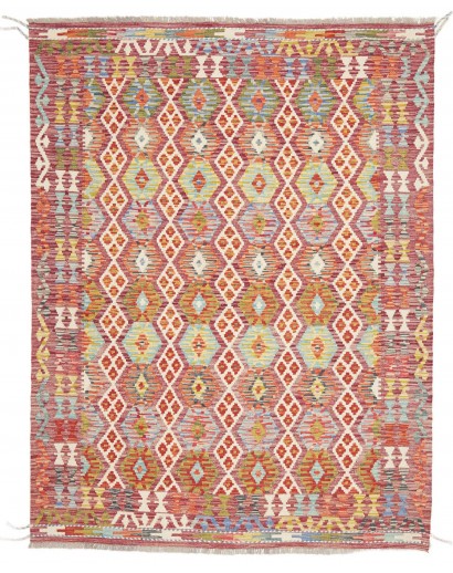 Tappeto Kilim Afghanistan marrone bianco 151x200