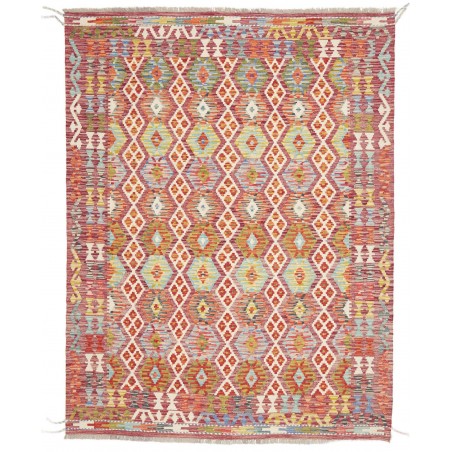 Tappeto Kilim Afghanistan marrone bianco 151x200