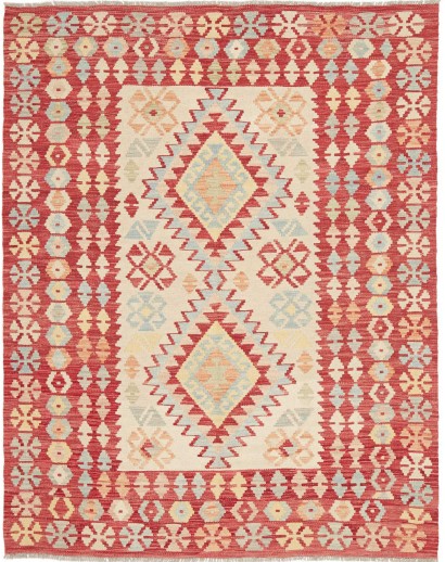 Tappeto Kilim Afghanistan marrone rosso 146x188
