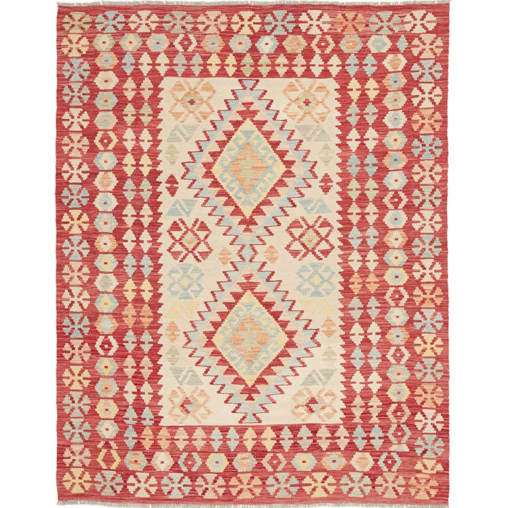 Tappeto Kilim Afghanistan marrone rosso 146x188