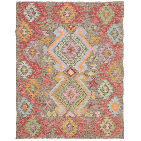 Tappeto Kilim Afghanistan marrone bianco 154x195