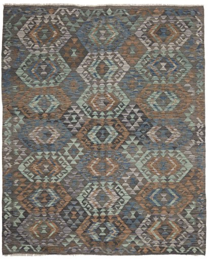 Tappeto Kilim Afghanistan azzurro marrone 168x204