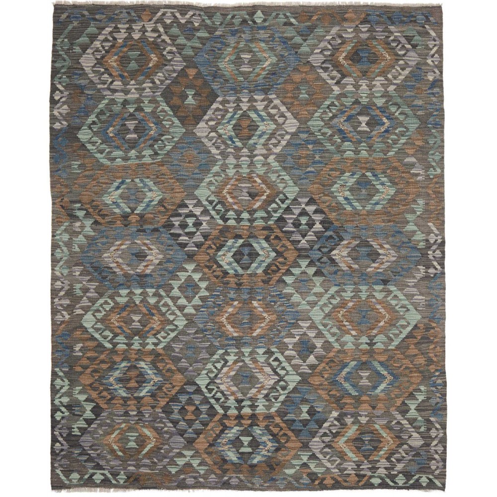 Tappeto Kilim Afghanistan azzurro marrone 168x204